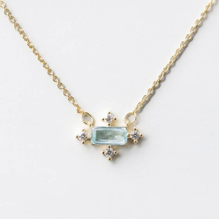 Paris Necklace | Blue Topaz for wholesale by Heilo Jewelry