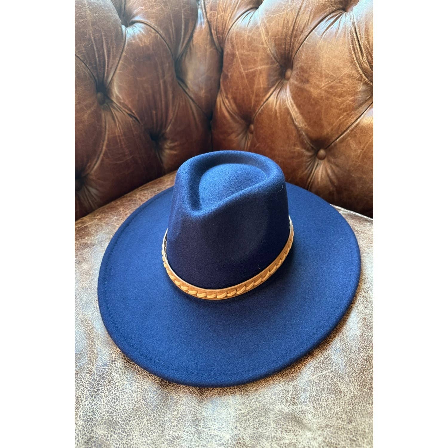 Bella Betty – wholesale Fedora – Women’s – Wide Brim Vegan Felt Rancher Hat with Braid Leather19