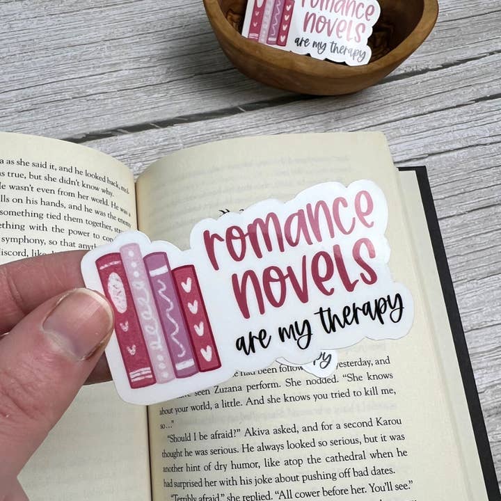 Mav & Molly Designs - Wholesale Sticker - Romance Novels Are My Therapy Sticker3