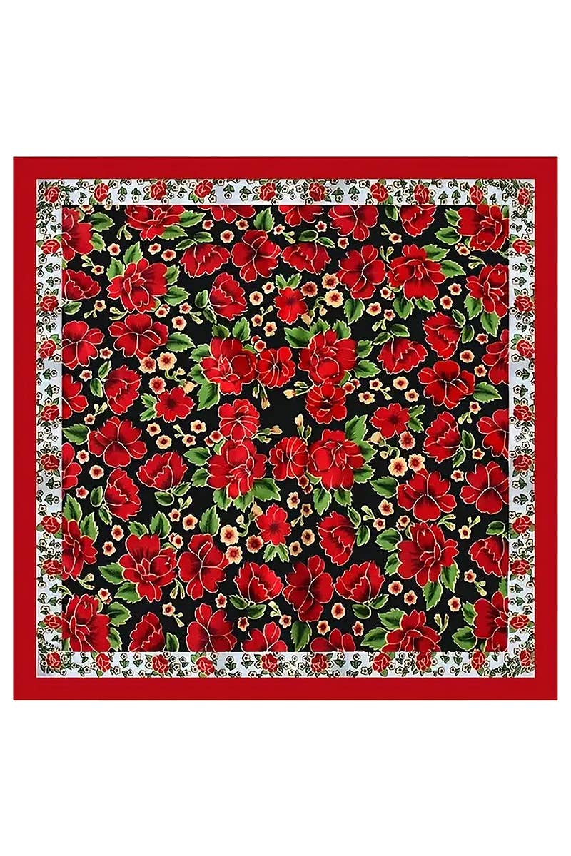 Cap Zone – Bandana - Mulher por atacado – Bandana Algodão Vermelho Peônia Vermelho Vermelho3