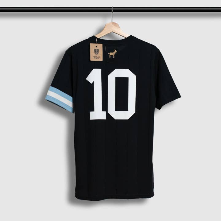 Football Town - Wholesale T-Shirt - Men's - Argentina Sol GOAT Messi Captain Black