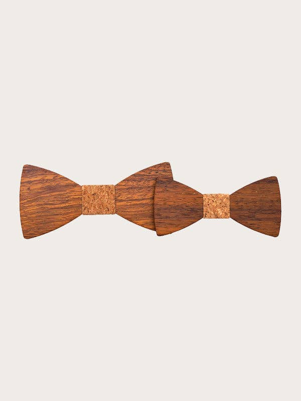 Father & Son Wooden Bow Ties - Forsythia for wholesale by Wood&Chic
