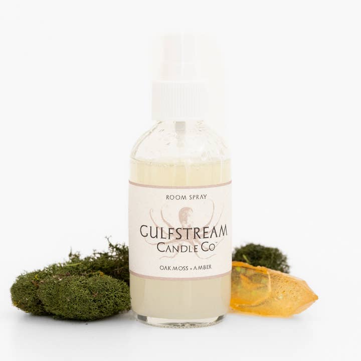 Oakmoss + Amber Room Spray for wholesale by Gulfstream Candle Company