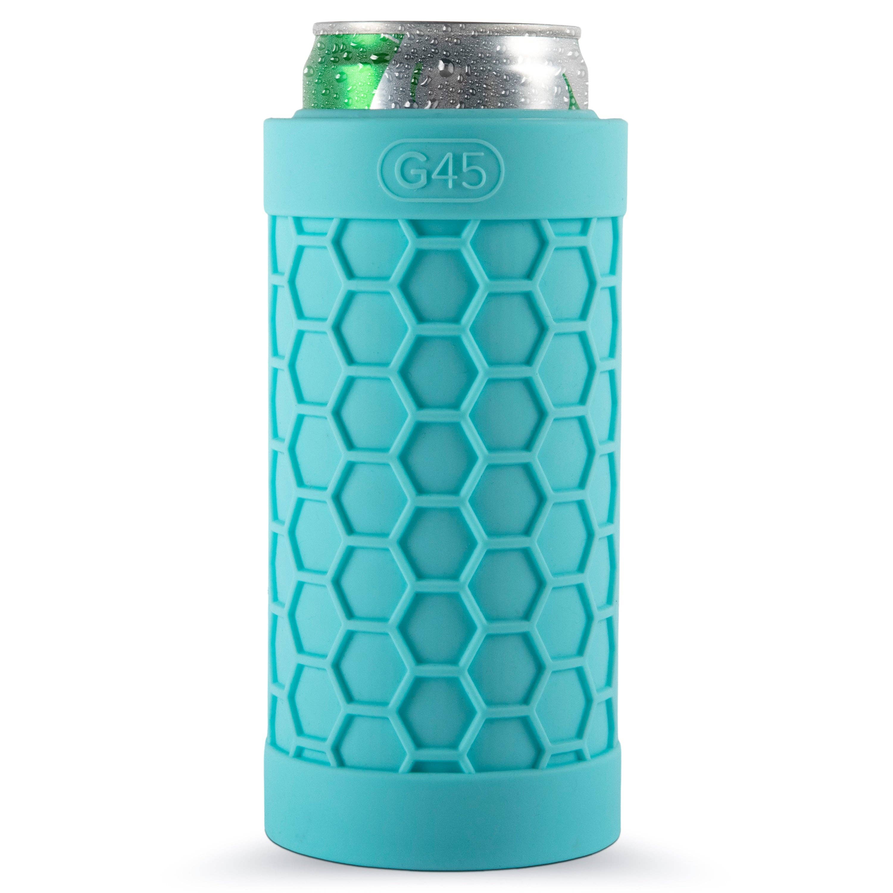 The G45 - Wholesale Drink Huggers & Koozies - G45 Slim Can Cooler, Silicone Rubber, 12 oz Slim Cans9
