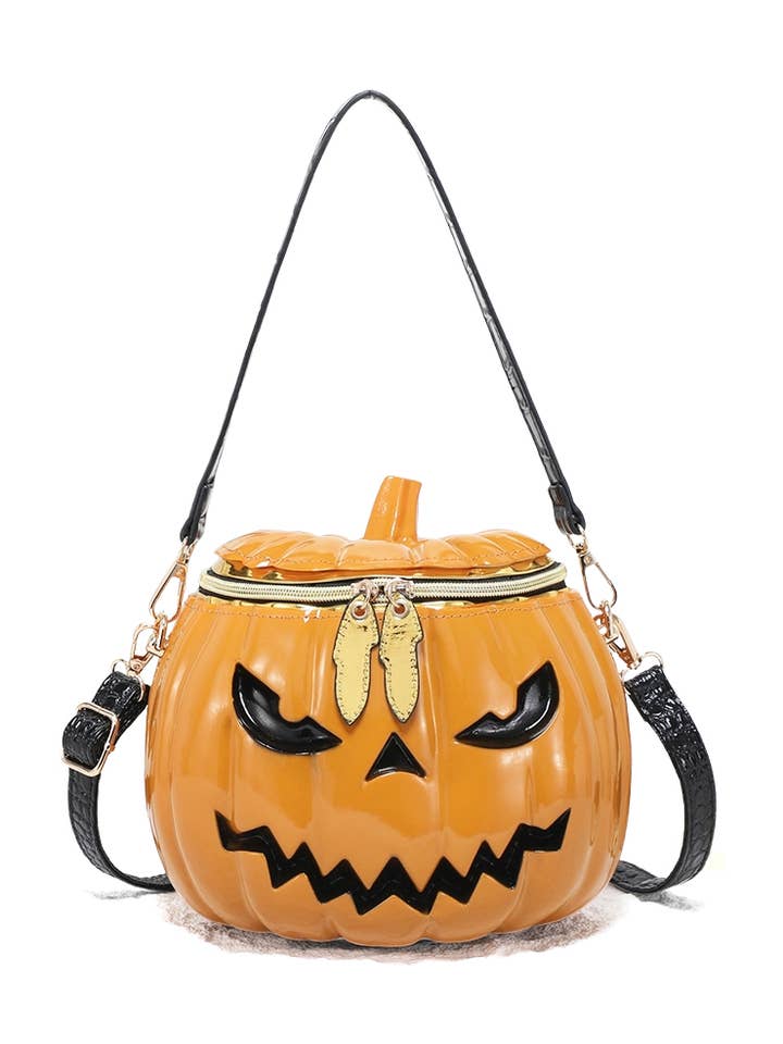 Pompoengezicht Handtas met Ritssluiting en Schouderriem voor wholesale door Ellas Trading