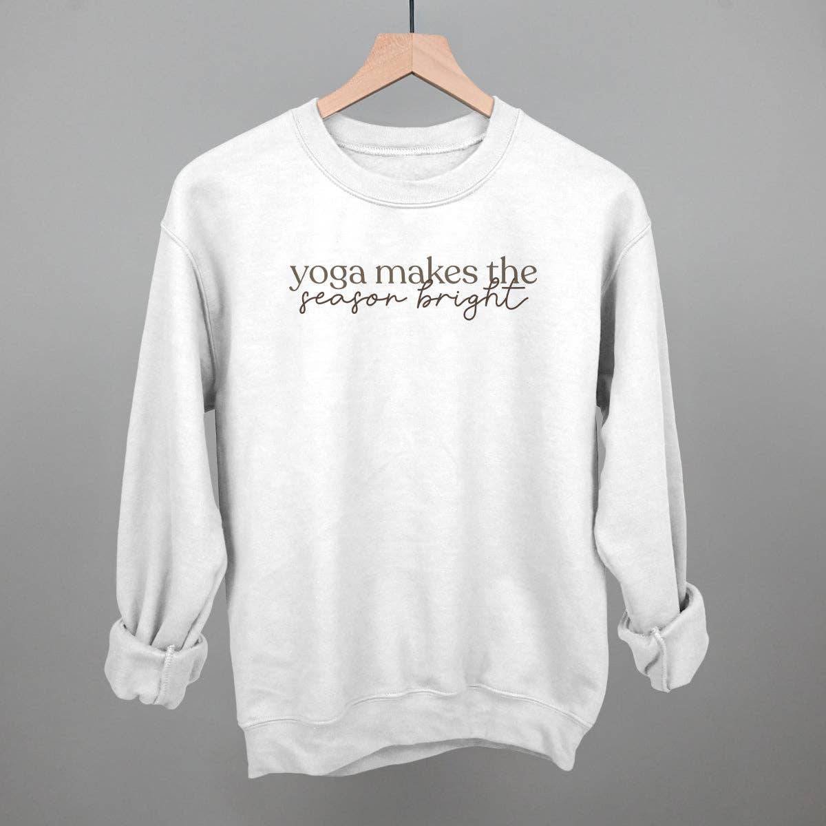 Ivy + Cloth - Wholesale Graphic Sweatshirt - Women's - Yoga Makes The Season Bright11