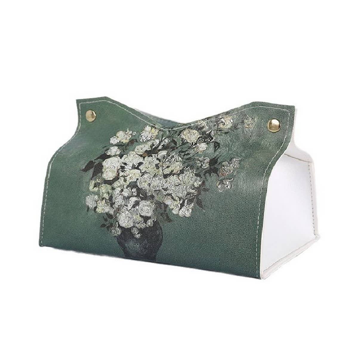 NEW CANGLING GREEN LEATHER TISSUE BOX CAR MOUNT_CWMM2257 for wholesale on Faire2