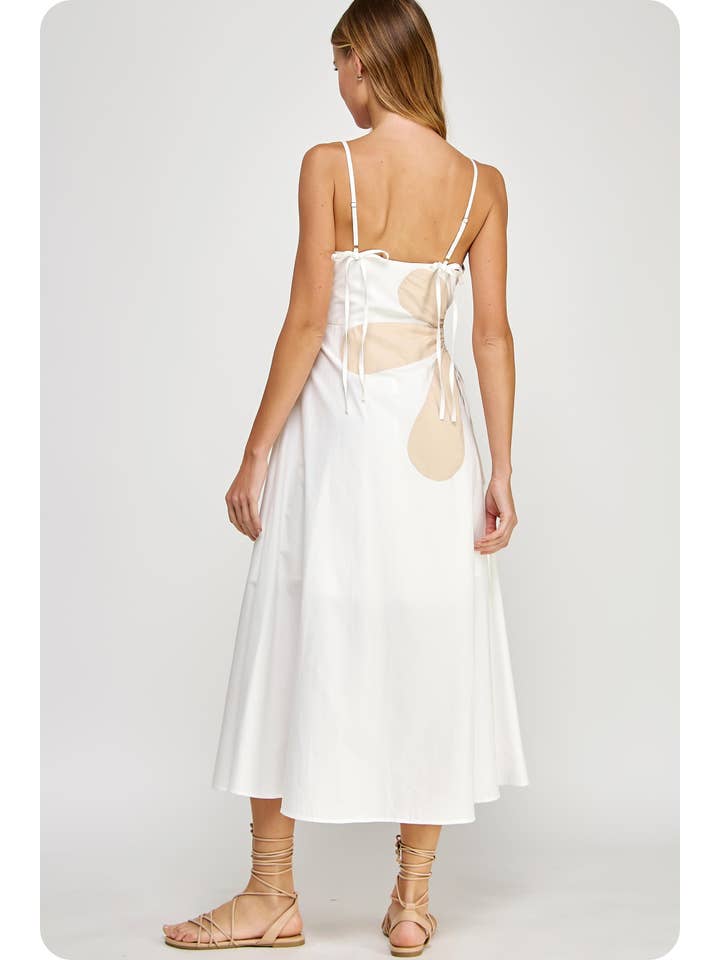 Strut & Bolt - Wholesale Dress - Women's - Sleeveless Side Cut-Out Flower Detail Midi Dress20