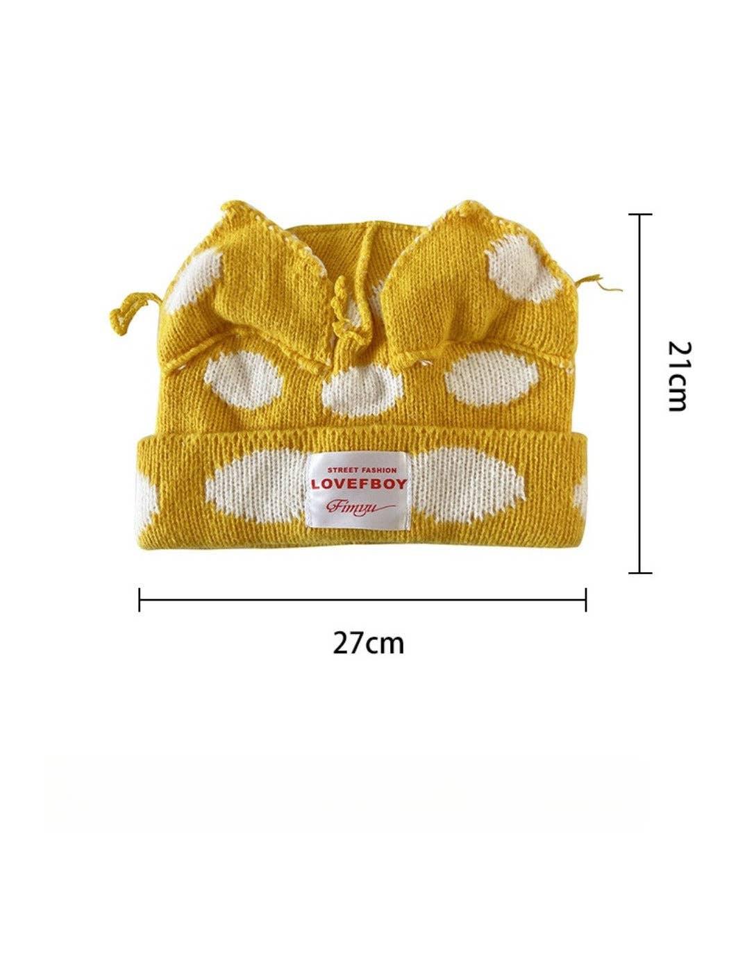 Funkyrel® Atzbranding Limited - Wholesale Beanie - Women's - Haila - Polka Dots Cat-Ear Knitted Beanie10