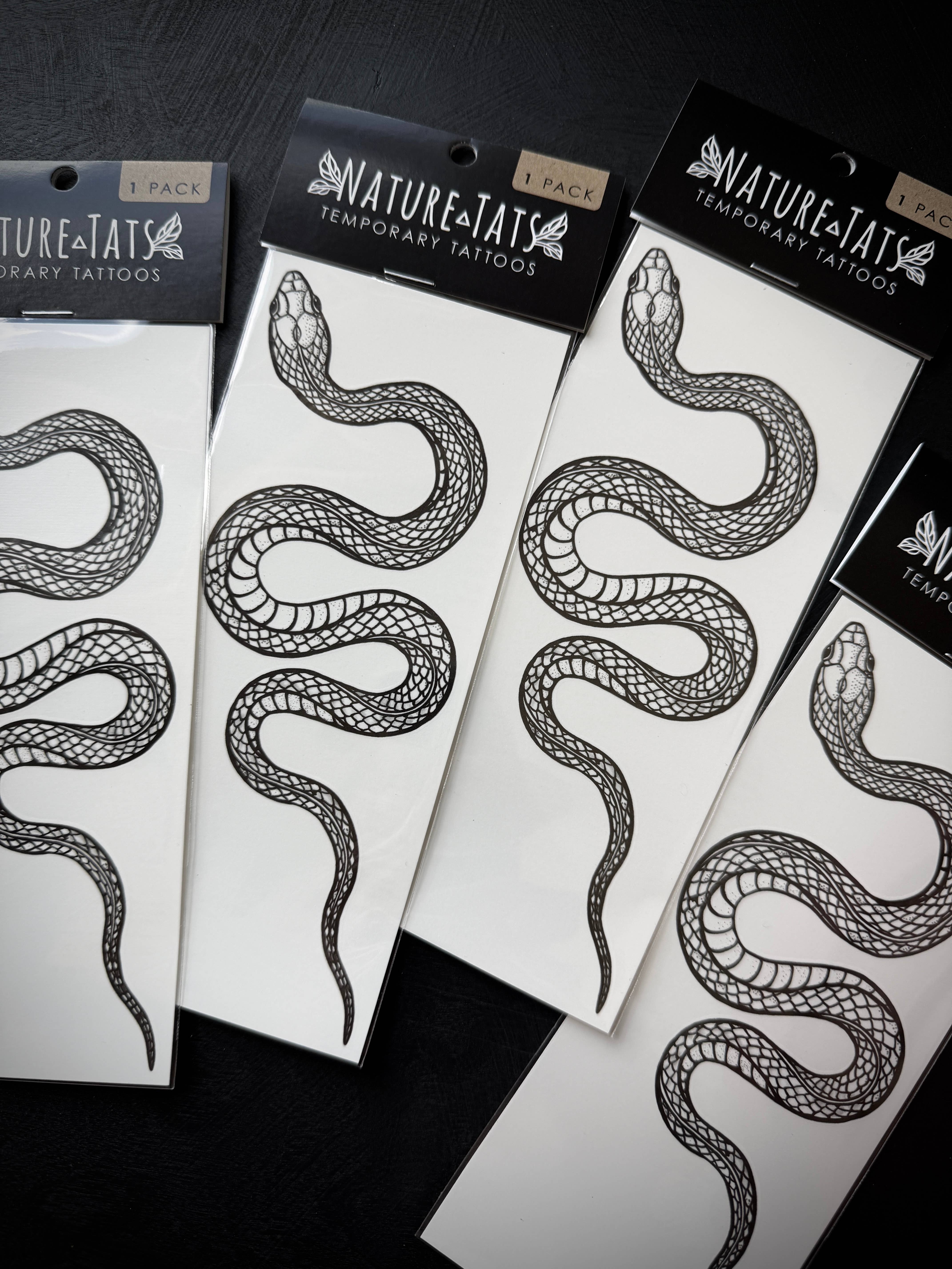 NatureTats - Wholesale Temporary Tattoo - Garden Snake Temporary Tattoo1