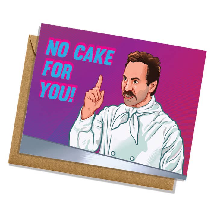 "No Cake For You" Seinfeld Birthday Card - Soup Nazi for wholesale by Lucky Mfg. Co.
