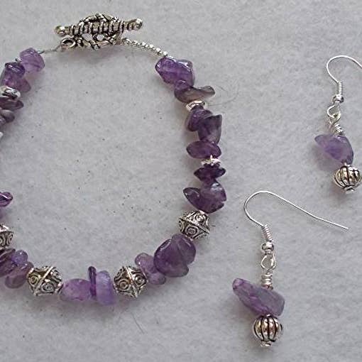 Amethyst Jewelry Set for wholesale by Amy's Handmade Gifts