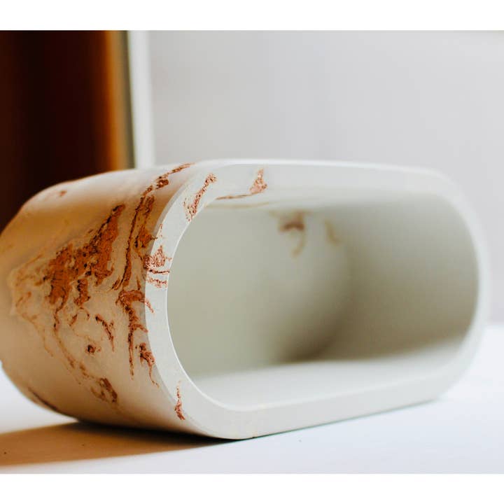 Verthandi Botanical - Wholesale Plant Pot - CONCRETE OVAL PLANTER