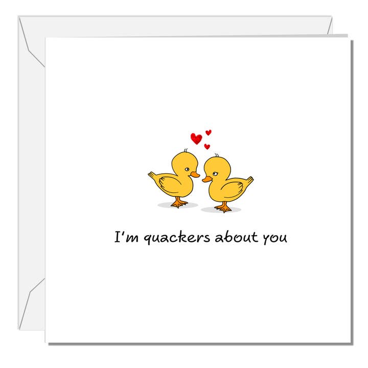 Divertente biglietto per anniversario, compleanno o San Valentino. Fidanzata fidanzato Marito Moglie Duck Chicks Quack Love SWIZZOO per la vendita all'ingrosso da parte di Swizzoo Cards