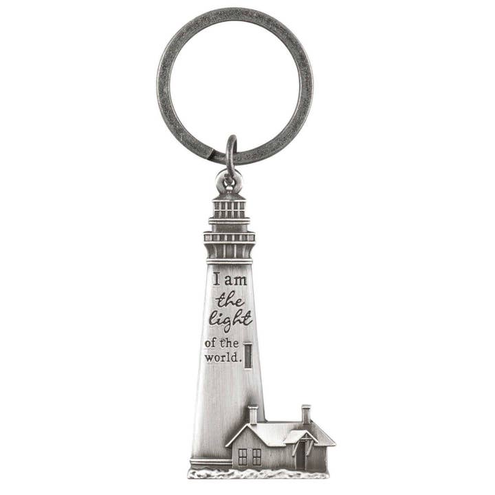 Cottage Garden - Wholesale Keychain - Unisex - Keyring Lighthouse John 8:12 Zinc Alloy