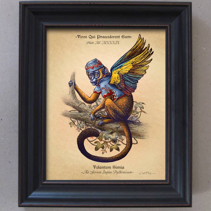 ChetArt - Wholesale Art Print - Flying Monkey Study 8" x 10" print