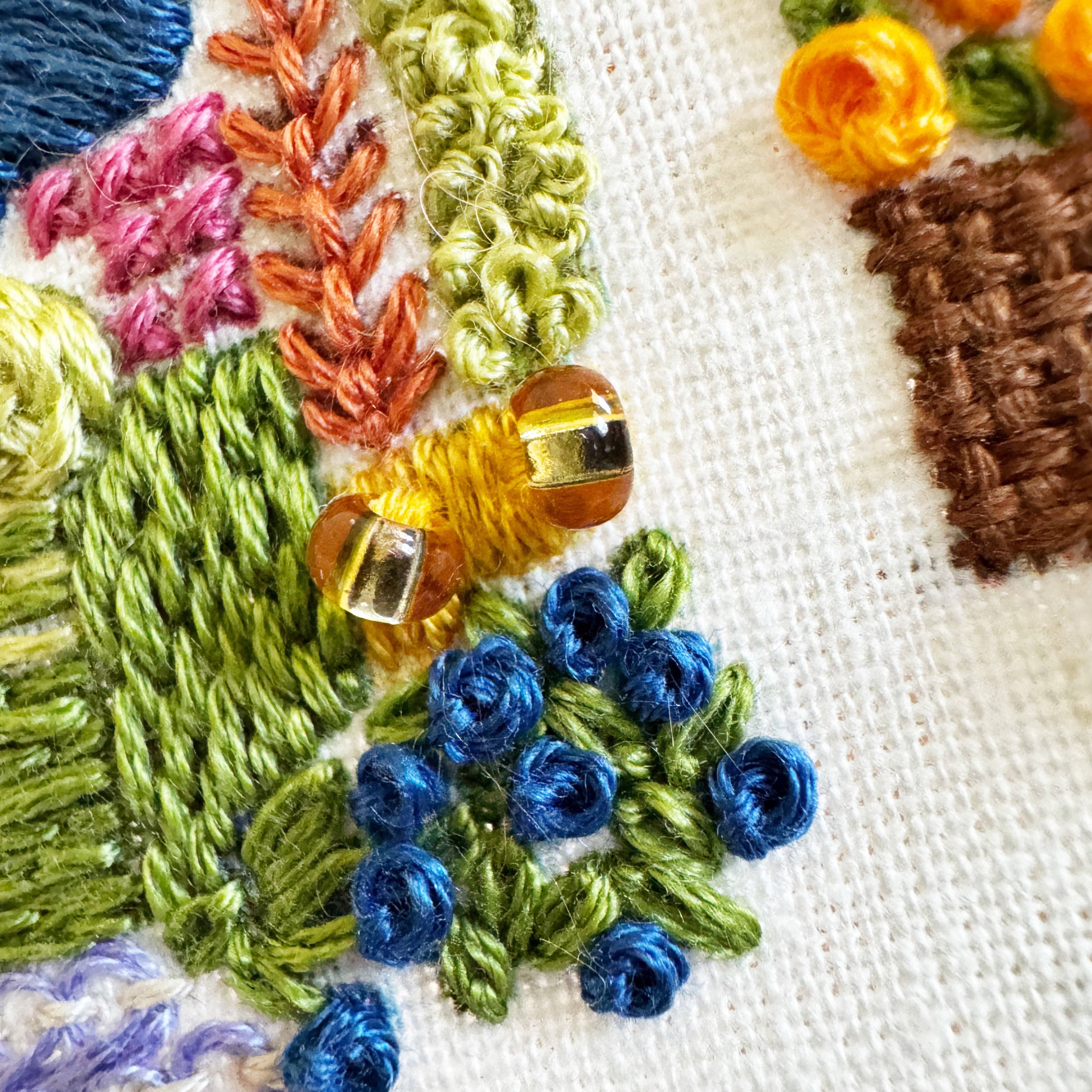 Rosanna Diggs Embroidery - Wholesale Embroidery/Cross Stitch Supplies - August in the Garden - Advanced Embroidery Kit15