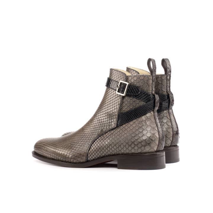 Rohan Exotic Python Jodhpur Boot in Grey / Black / Dk Brown for wholesale on Faire2