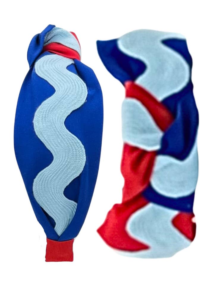 Ljusblå Ric Rac på rött och blått för wholesale av Pretty Happies