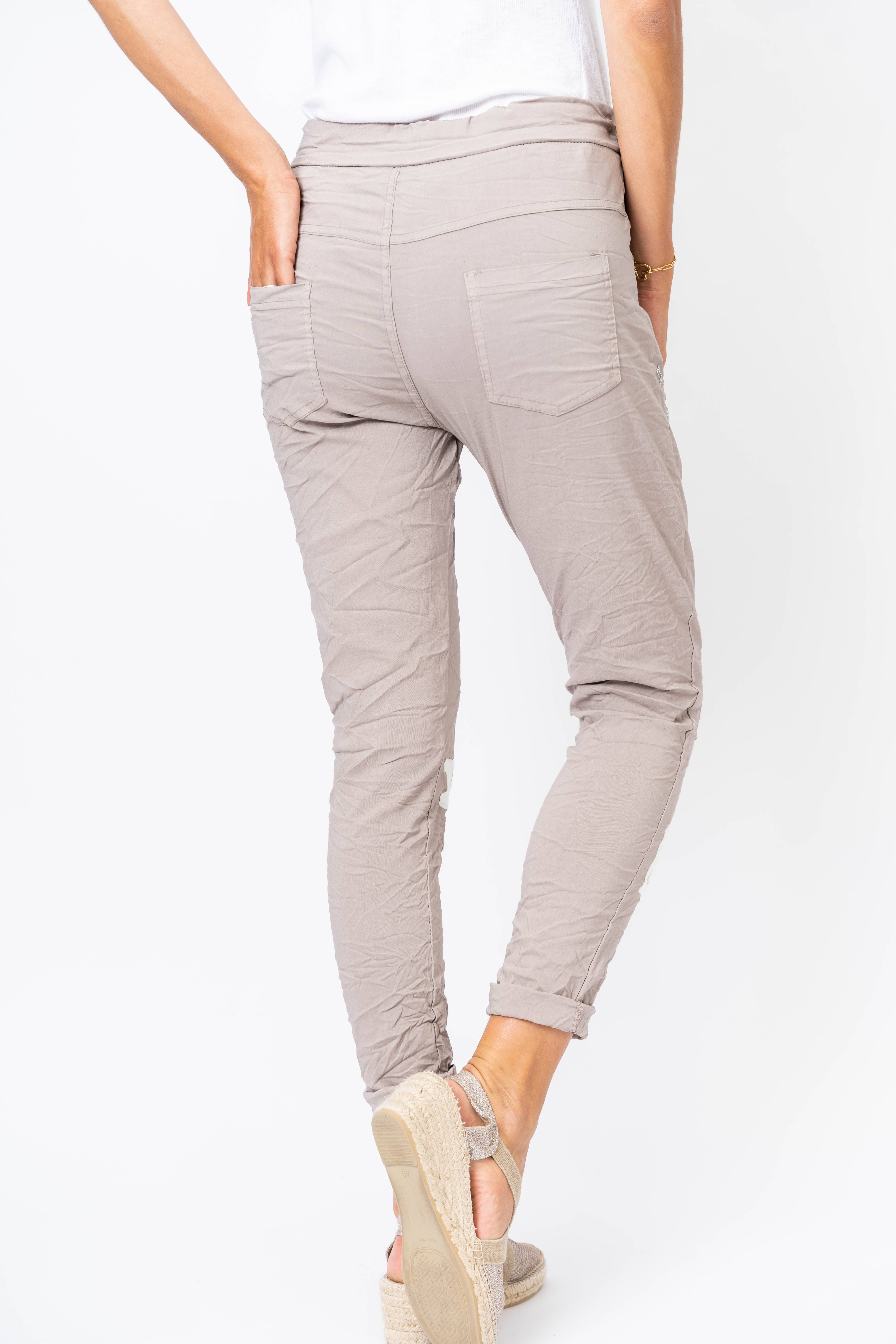 Look Mode Usa - Wholesale Pants - Women's - Jegging pants with writing and Gold Eye1