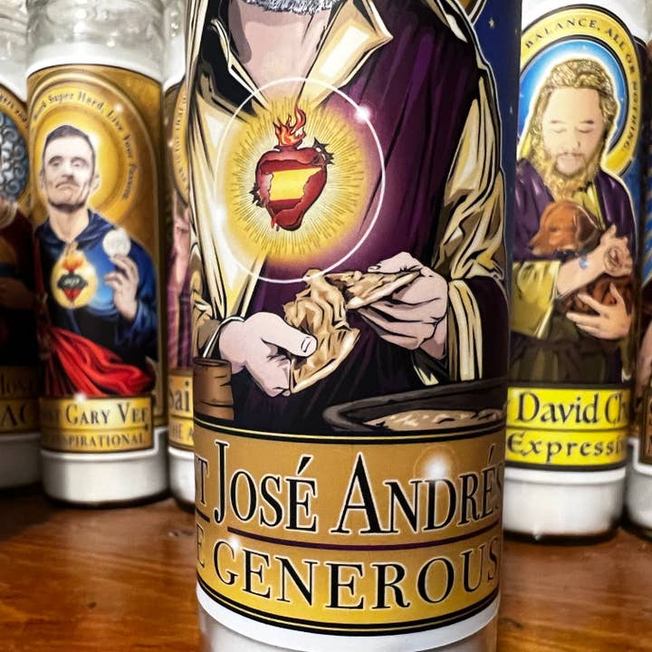 Cleaver And Blade - Wholesale Votive Candle - Saint Jose Andres The Generous Candle3