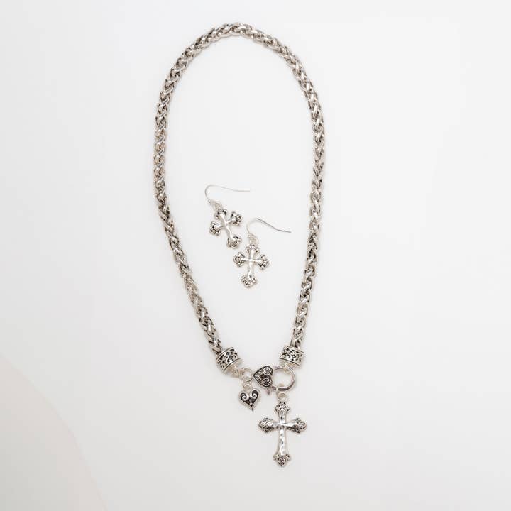 Howard's - Wholesale Jewelry Set - Miah Inspirational Charm Pendant Necklace & Earring Set