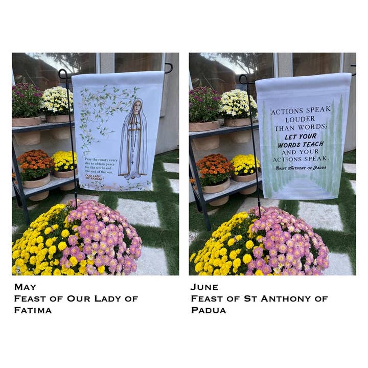 Meyer Market Designs - Wholesale Flag - Catholic Garden flags. Marian garden. Sacred heart flag.3