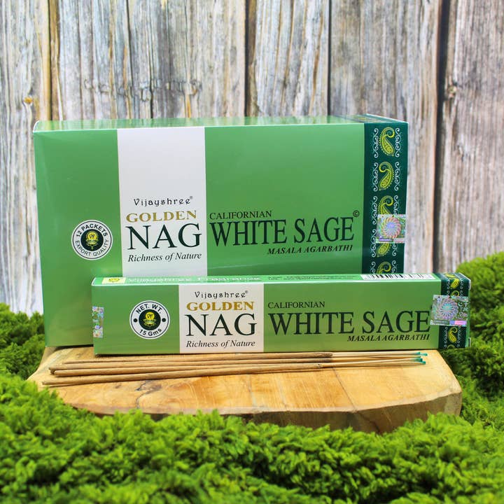 Green Tree - Wholesale Incense - Golden Nag White Sage 15gr3