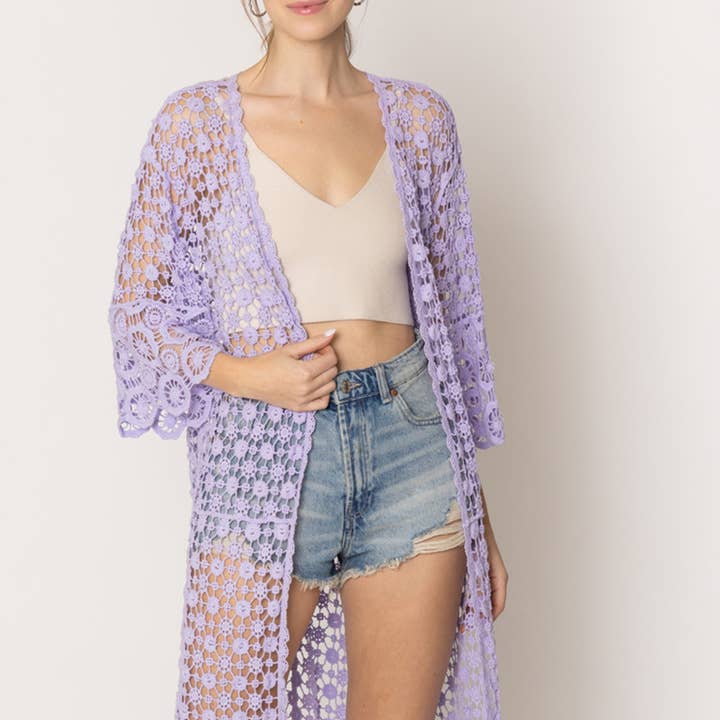 Hæklet cardigan til kvinder for engroshandel hos Fashion City