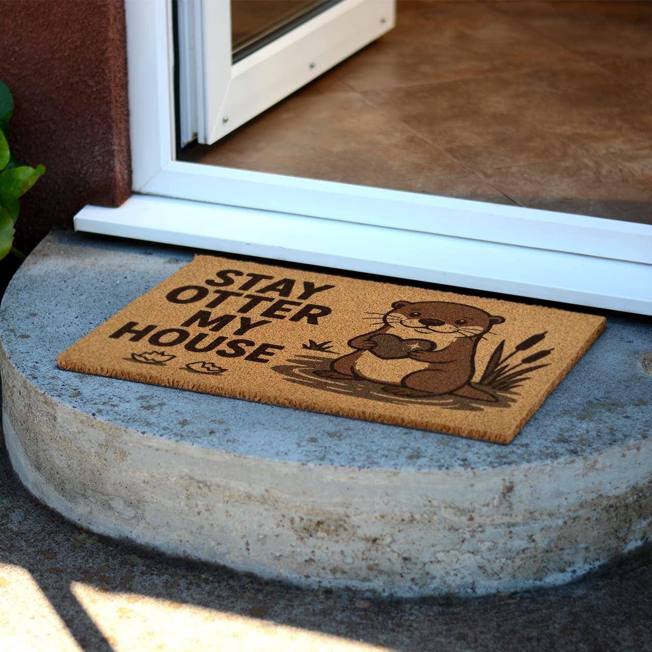 Wholesale Gifts Tomorrow – wholesale Door mat – “Stay Otter My House” Coir Doormat – Indoor/Outdoor Humour for Your Doorstep1