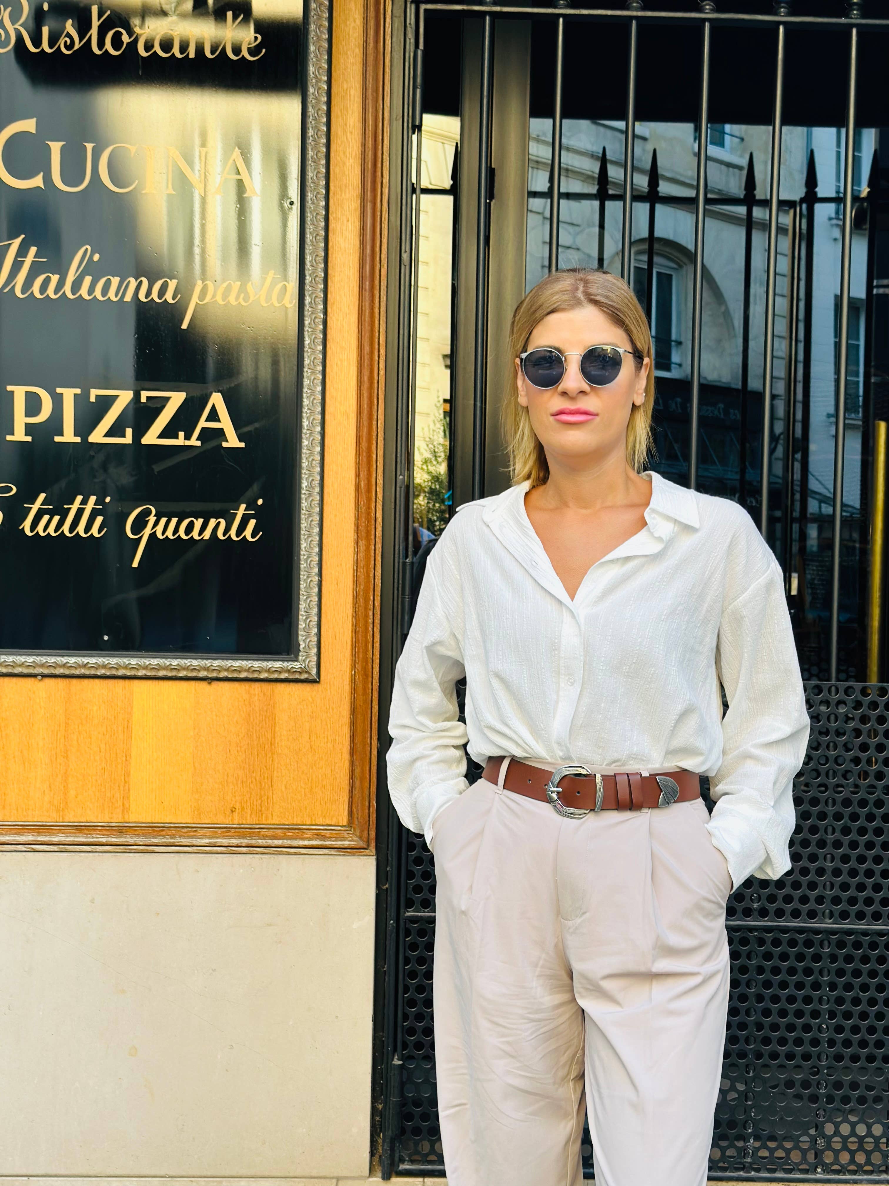 Christina Christi - Wholesale Belt - Women's - Brown Belt, Women Leather Belt, Waist Belt with Silver Buckl2