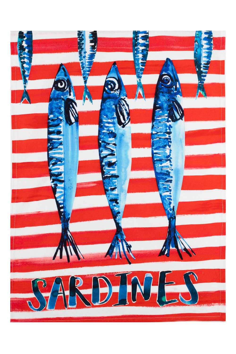 Shoeless Joe Ltd - Wholesale Tea Towel - Sardines T-Towel0