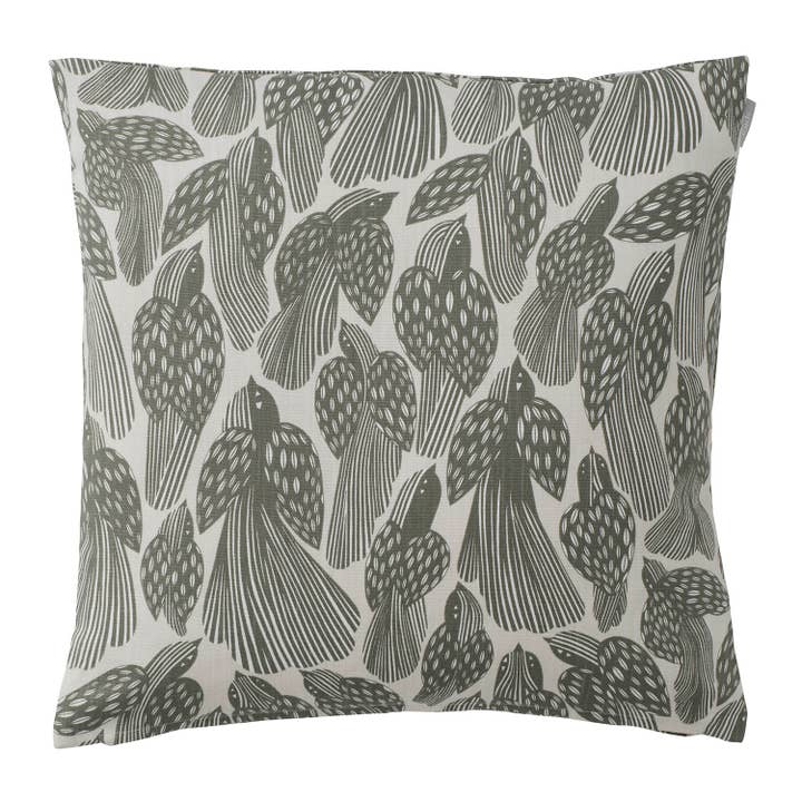 BIRDS Cushion Cover 50x50 cm - Mineral Green for wholesale by Spira of Sweden