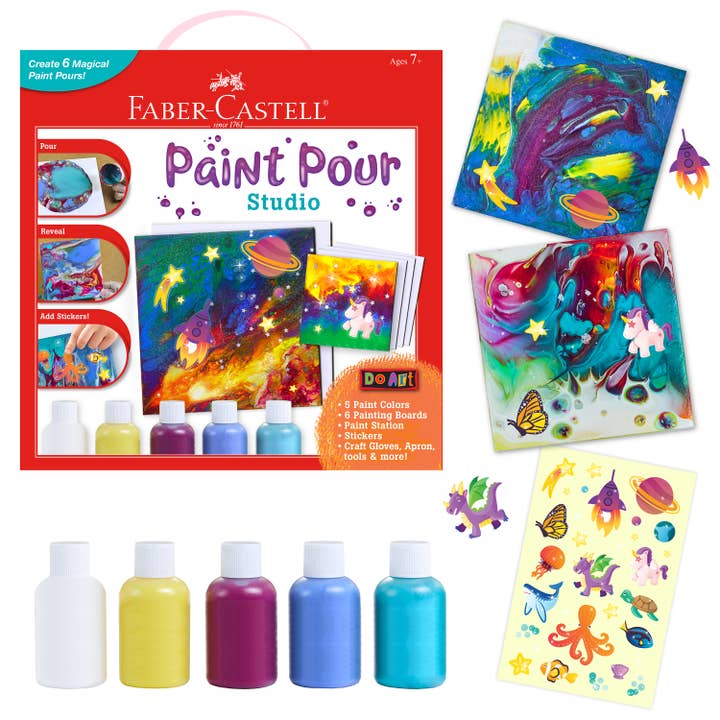 Do Art Paint Pour Studio Art Kit for Kids for wholesale by Faber-Castell / Creativity for Kids