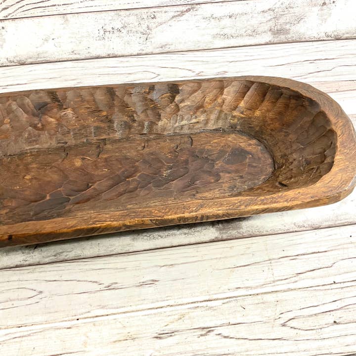 VALENTINA IMPORTS INC - Wholesale Retailer Sample - Home Decor - The Homestead Dough Bowl – Large Hand-Carved Wooden Bowl1
