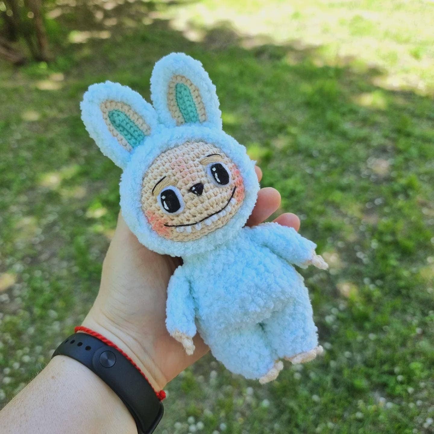 TOMOPOD LLC - Wholesale Christmas Decoration - Crochet Smiling Bunny, Handmade Labubu Decor Desk, Cute Gift0