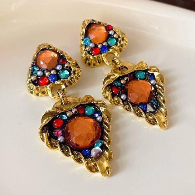 Vintage geometriske metaløreringe for engroshandel hos FurDecoration