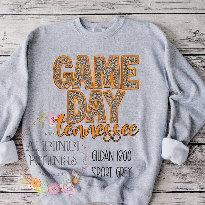 Aluminum Petunias - Wholesale Sweatshirt - Women's - Game Day Faux Embroidery Graphic Tee0