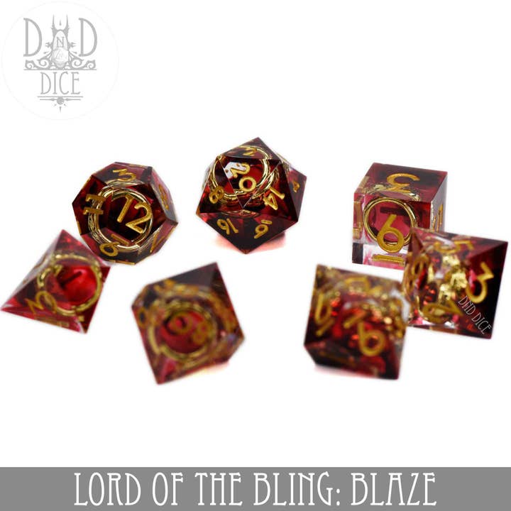 DNDDICE.COM - Wholesale Dice - Lord of the Bling: Blaze - (Handmade)2