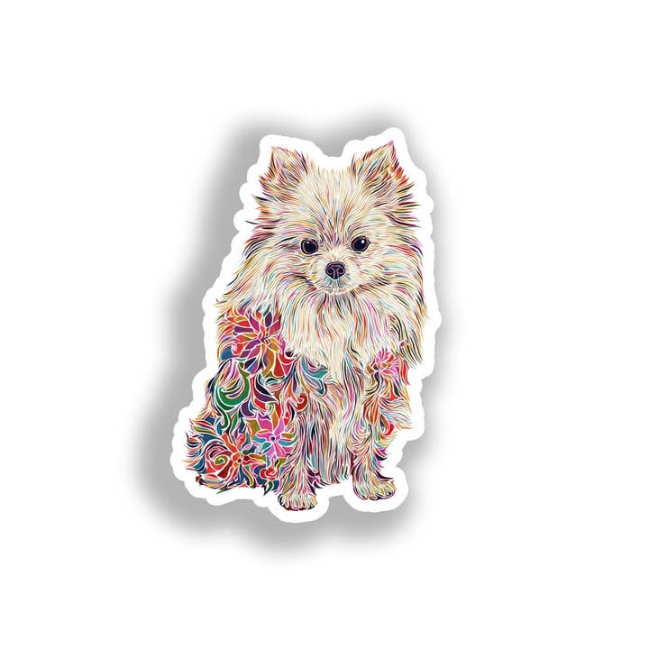 Autocolante de Cão Pomeranian # A017470 por atacado de Yoonek Graphics