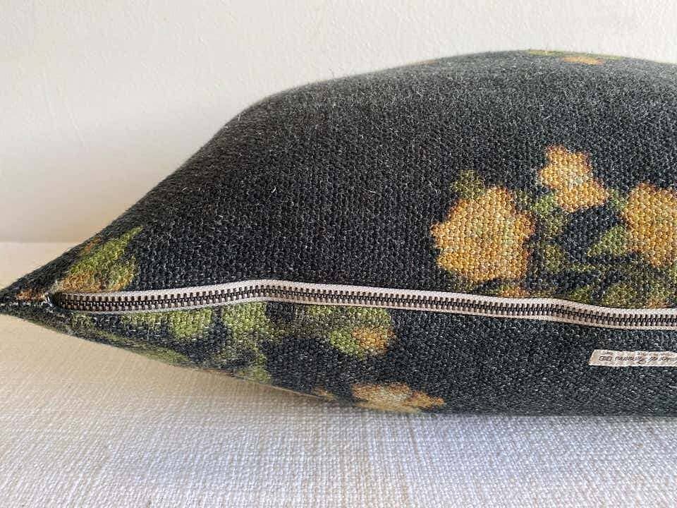 bloom home inc - Wholesale Lumbar Pillow - Wabi Sabi French Linen Roses Lumbar Pillow1