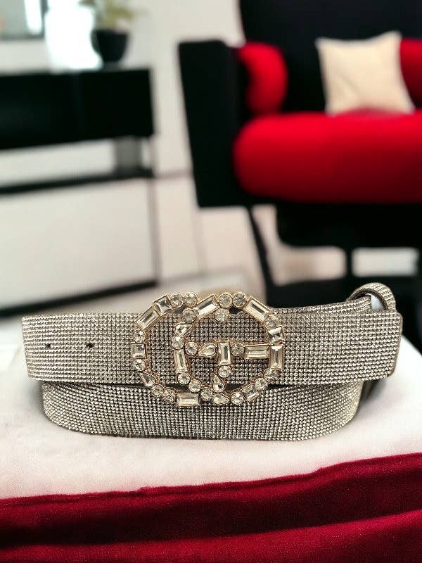 Rhinestone Pave Fashion Belt for wholesale by Andrea Bijoux