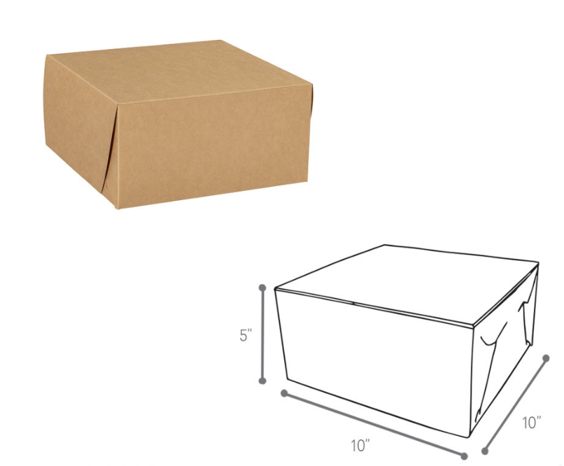 Kis Paper - Wholesale Gift Box - Custom Print Kraft Bakery Box 10x10x5 inches2