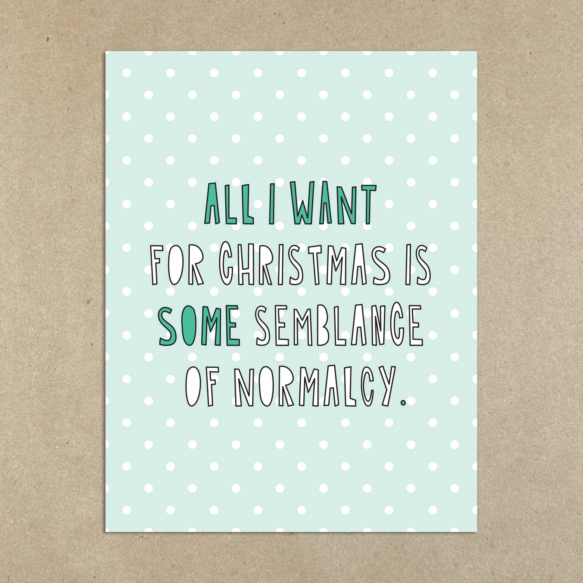 Near Modern Disaster - Wholesale Christmas Card - 456 - Some Semblance of Normalcy - A2 card1