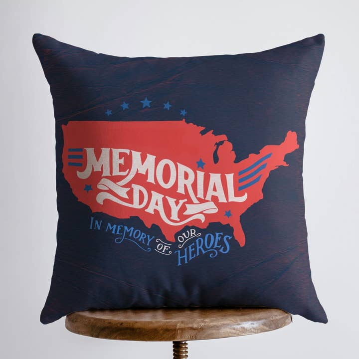 Memorial Day | Pillow Cover | Memorial Gift | Thank You Gift | Home Decor | Freedom Pillow | Farmhouse Decor | Throw Pillows | Room Decor for wholesale by UniikPillows