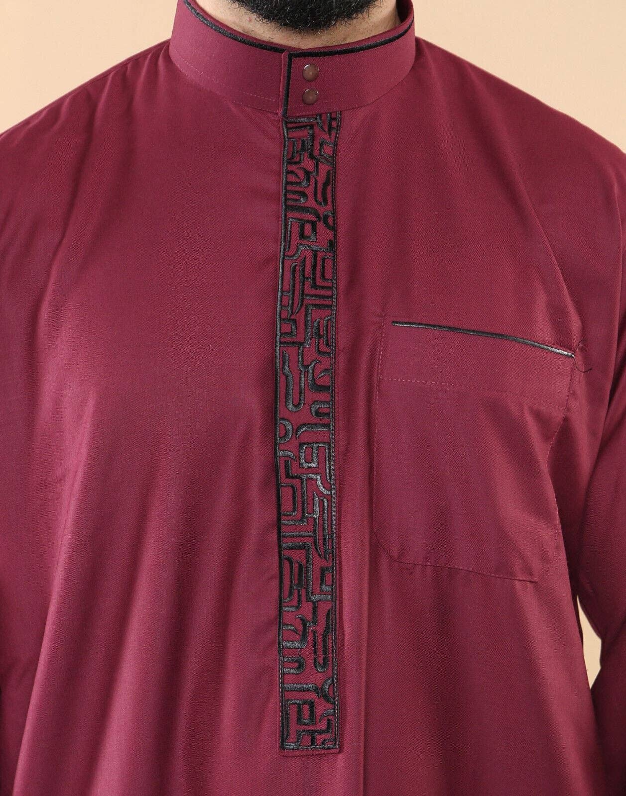 Infinity Leather (Upperclass Fashions Ltd) - Wholesale Robe - Men's - Mens Thobe Jubba Emirati Islamic Arabic Eid Embroidery Kaftan Jubbah Robe11