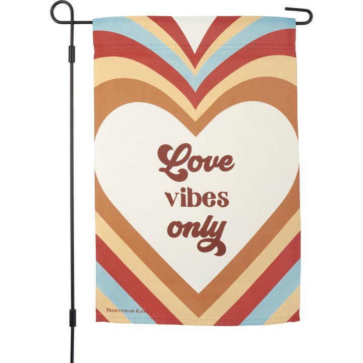 Love Vibes Only Garden Flag for wholesale by Primitives by Kathy