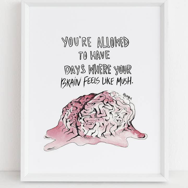 'Brain Mush' Art Print for wholesale by B.Coyne Illustration