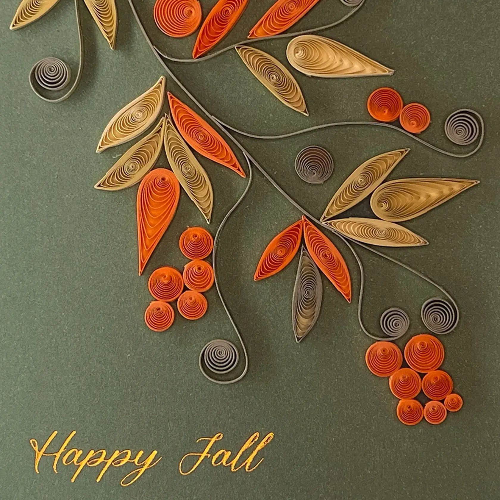 NIQUEA.D - Wholesale Thanksgiving Card - Quilling Branch with Leaves Thanksgiving Card3