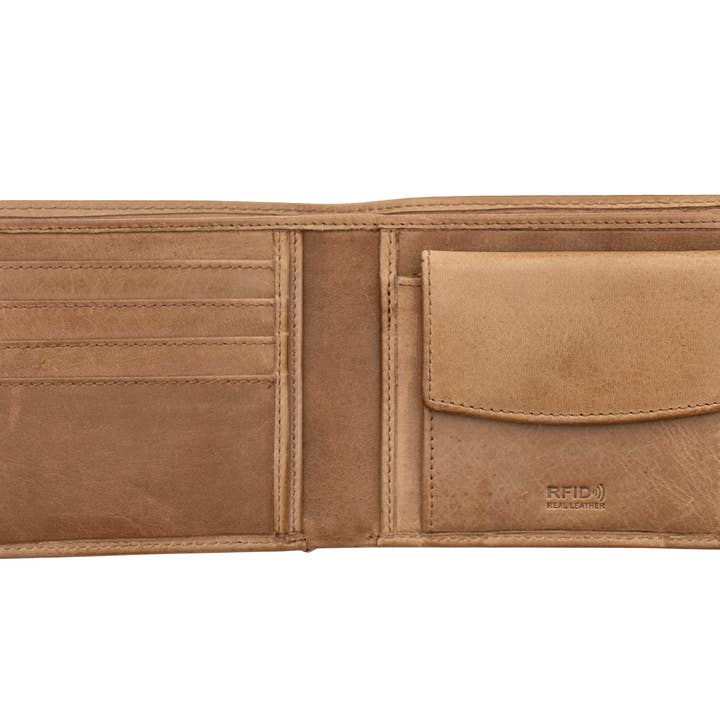 PRIMEHIDE - Wholesale Wallet - Men's - Columbia RFID Bifold Leather Wallet - 1113